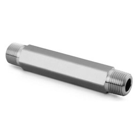 NUPRO CO SS-4-HLN-3.00 Stainless Steel Pipe Fitting, 1/4 in. Male NPT, 3 in. Length, HEX Long Nipple