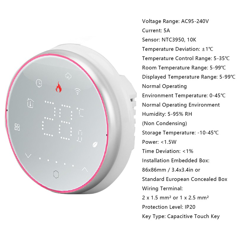 Wireless Smart Thermostat Accurate Programmable WiFi Thermostat Voice APP Control
