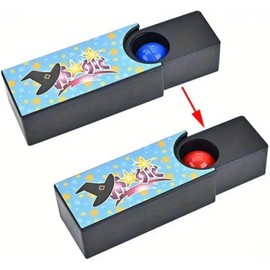 2pcs Magic Trick Set: Change Box, Turn Red Ball into Blue - Suitable for Youngsters,1 Box Comes with 2 Balls