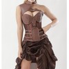 Moonight Steampunk Corset for Women Overbust Leather Gothic Steel Boned