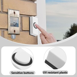 Door Bell Push Buttons, Universal Wired Door Bell Button with 2 Pcs Screws, Wall Mounted Weatherproof Wired Doorbell Button Fits Most Door Chimes (55 * 24 * 14 mm)
