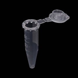 0.5ml Microcentrifuge Tubes with Snap Cap, Polypropylene Graduated, 1000 Pcs Sterilized Clear Plastic Small Vials with Caps for Sample Storage without Leakage