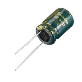 YOKIVE 10 Pcs Aluminum Electrolytic Capacitor, Radial Leads High Frequency Low Impedance (63V 220uF 10x16mm Green)