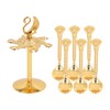 Swan Coffee Spoons Set Mirror Polished Strong Construction Swan Base