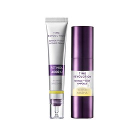 Missha 2개구성미샤 레티놀 500샷 앰플 10ml + 4000샷 집중 크림 25ml Missha Retinol 500 Shot Ampoule 10ml + 4000 Shot Intensive Cream 25ml (Set of 2)