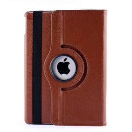 360 Rotation Ollee 7 inch Tablet Leather Cover case Stand Wallet 7'' (Brown)