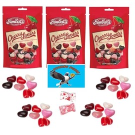 Gimbals Cherry Lovers Valentine's Heart Jelly Beans 27 Ounces - Includes PITCHING PIGEON Brand Magnet