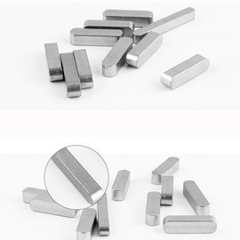 Round End Key Set, Stainless Steel Parallel Drive Shaft Key Assortment Kit with Storage Box (60 Pieces)