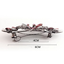 Healvian Design Clip for Women and Girls Unique Butterfly Hair Barrettes Gray for Parties and Banquets