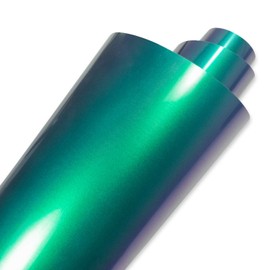 Chameleon HTV Heat Transfer Vinyl Roll 12" x 59" (30.5cm x 150cm) for T-shirts, Cricut, Cameo, and Heat Press Machines Purple Charm Green