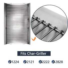 Hongso 27 Inches Ash Pan Fits Chargriller 1224, 1324, 2121, 2222, 2727, 2828, 2929 Charcoal Grills, Charbroil 17302056 Grill Repair Replacement Part with Fire Grate Hanger,APC508