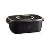 Emile Henry, Black Cheese Storage Box/Serving Platter, 12 x 8