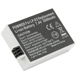 STK LP-E5 Battery Pack for Canon LP-E5 Canon EOS Rebel XS, Rebel T1i, Rebel XSi, 1000D, 500D, 450D, Kiss X3, Kiss X2, Kiss F, LPE5, Canon, Cannon