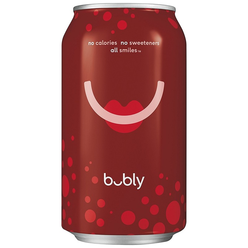 bubly Sparkling Water, Cherry, 12 ounce Cans (Pack of 8)