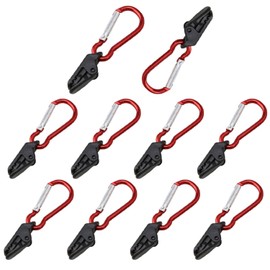 Haidong Awning and Tent Cloth Clip - 10PCS, Black, Red for Home and Outdoor Use