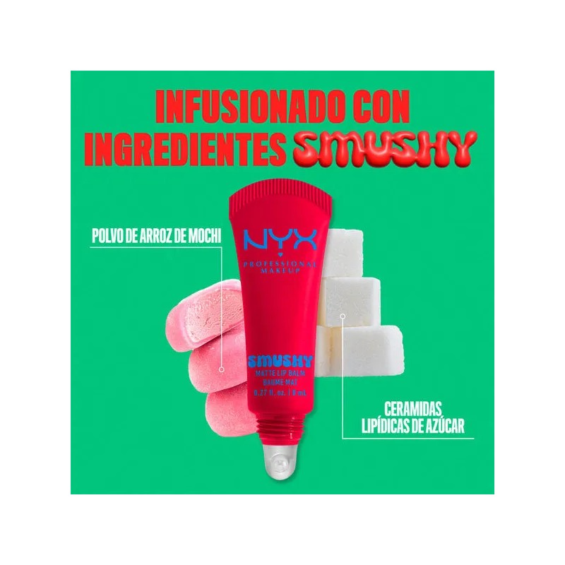 NYX PMU Smushy Matte Lip Balm Efecto Matte 8ml. Bálsamo