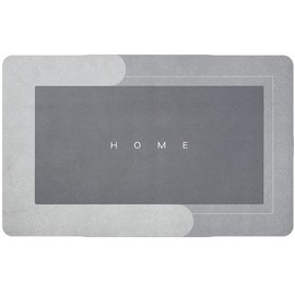 Super Absorbent Floor Mat, Super Absorbent Bath Mat Soft Carpet, Quick Dry Bathroom Carpet Floor Doormat Dirt Barrier Floor Door Cushion Mat Carpet (Grey (Rectangular), 16x24)