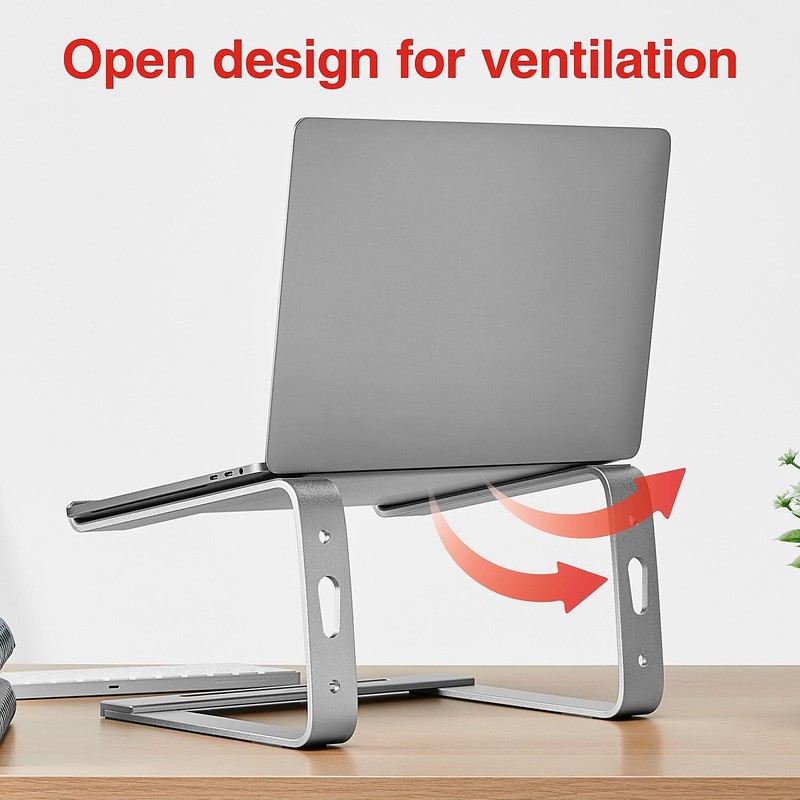 Staples TECH Adjustable Aluminum Laptop Stand ST62653 – 11"–17" Compatibility,