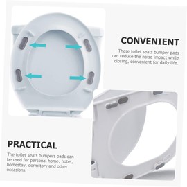 TEHAUX 8Pcs Toilet Seat Risers Bumper Pads Non Slip Toilet Lid Spacers for Home Hotel and Dorm Use Easy Installation Noise Reducing Design