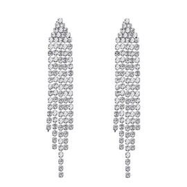 SELOVO Silver Tone Sparkle Dangle Earrings Drop Earrings Dangly Earrings Dangling Earrings for Women