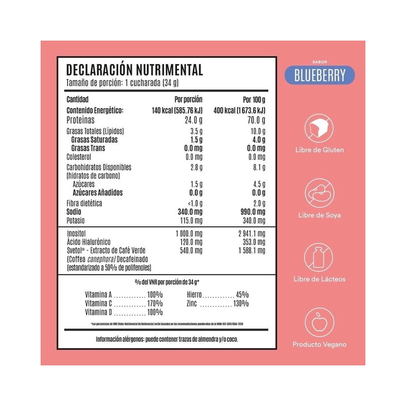 Suplemento alimenticio Birdman Fitmingo proteína vegetal sabor blueberry 510 g