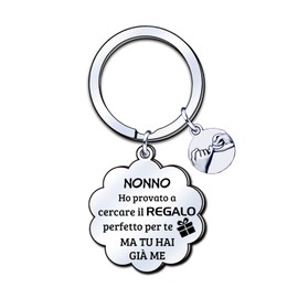LUODAN Gift Mum Keyring, Gifts for Mother, Women's Jewellery, Mother's Day Gifts, Birthday Gifts, Family Gifts, Christmas Gifts, Grandpa