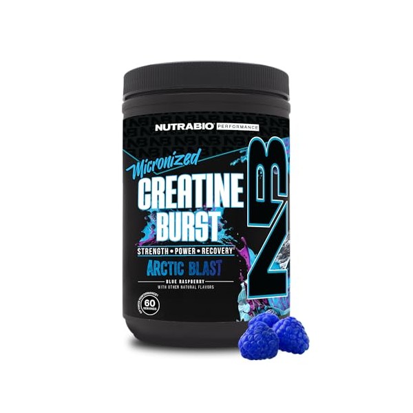 NutraBio NutraBio Pure Creatine Monohydrate Powder Supplement, Arctic Blast, (300