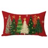 Christmas Tree Red Lumbar Decorative Throw Pillow Cover 12 x
