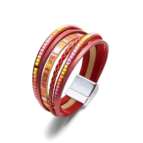 Long tiantian Leather Wrap Bracelets for Women Western Outfit Accessories