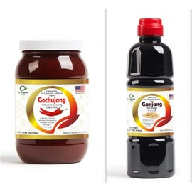 Q-Rapha Premium Korean Gochujang (19.9) and Ganjang (22.9) - 2 pack