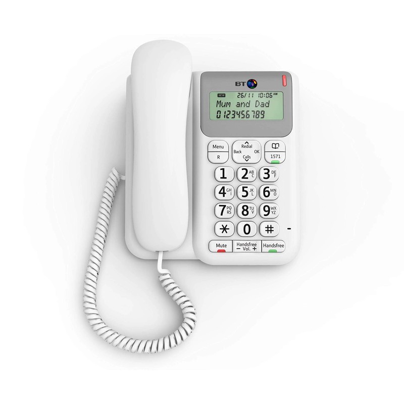 BT BT Décor 2200 Corded Landline House Phone, Phonebook, Handsfree,