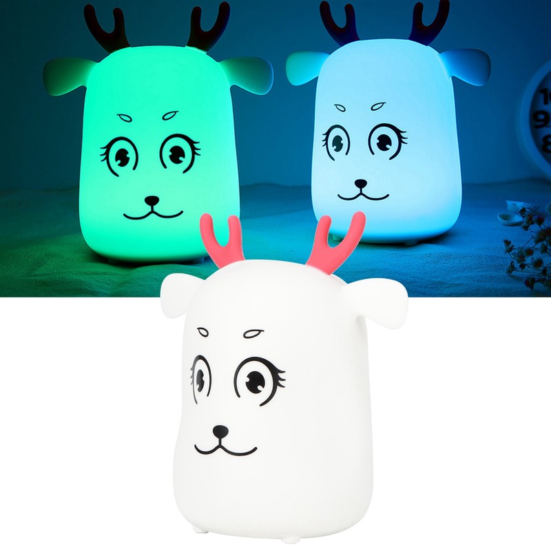 Innovative Cute Deer shaped Silicone Night Light USB Rechargeable Pat