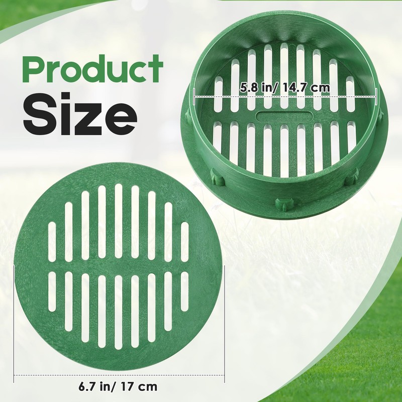 Meonum 4 Pack 6 in Round Drain Grate Covers, for