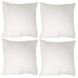 Allgala 4-Pack Decorative Throw Pillow Cover 18x18 Inch (White)-PW82212