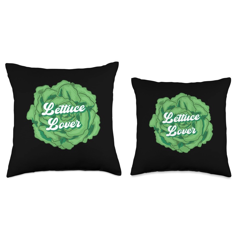 Lettuce Lover Lettuce Healthy Vegetable Throw Pillow
