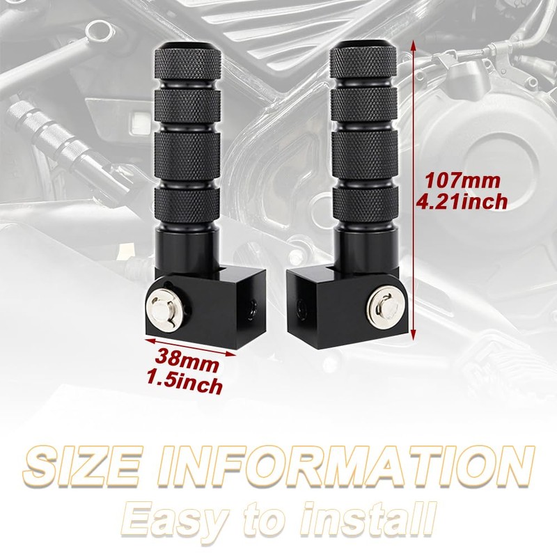 Xitomer M8 Universal Motorcycle Bike Foot Peg Foldable Mini Pedals,