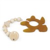 GRÜNSPECHT Organic Natural Rubber Teether for Teething Babies, Massages Gums,