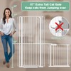57" Extra Tall Cat Gate for Doorway, 29.9-38.5" Wide, Pressure