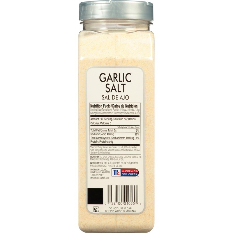 McCormick Culinary Garlic Salt, 41.25 oz - One 41.25 Ounce