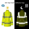 PALAMLY High Visibility Jackets for Women Hoodie Waterproof ANSI Class
