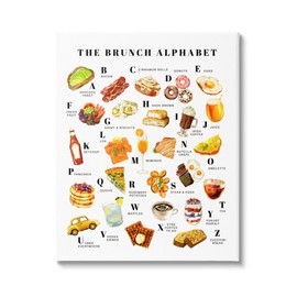 Stupell Industries The Brunch Alphabet Food Treats ABC Illustrations, Design by Ziwei Li