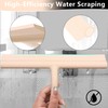 DEOFUXT Shower Squeegee for Glass Doors, Full Silicone Jacketed Squeegee