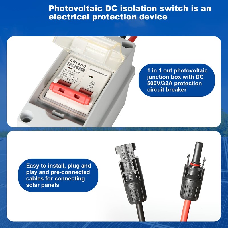 Jadeshay Photovoltaic DC Isolator Switch, 500 V 32 A Circuit
