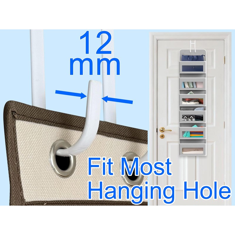 Mars-Rock Double Over Door Steel Hooks 2 Pack Fit 1-3/8"