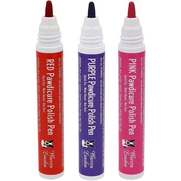 Warren London Pawdicure Dog Nail Polish Pen- Non Toxic, Odorless, & Fast Dry Made in USA- 13 Colors