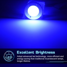 UCINNOVATE 4Pcs 3.15”Round LED Marine Light with sliver housing, Navigation Boat Lights, LEDs Boat Interior Light, Deck Courtesy Lighting IP65 Waterproof, LED Marine Stern Lights, 12-24V (Blue)