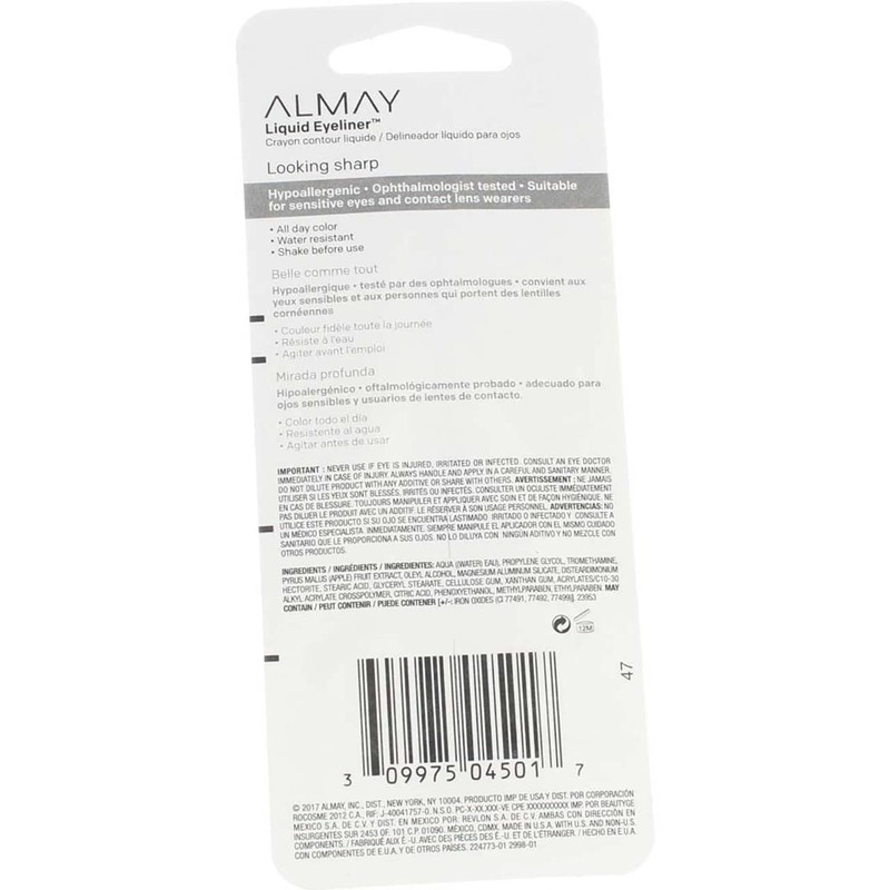 Almay Liquid Eyeliner, Black [221] 0.1 oz (Pack of 2)
