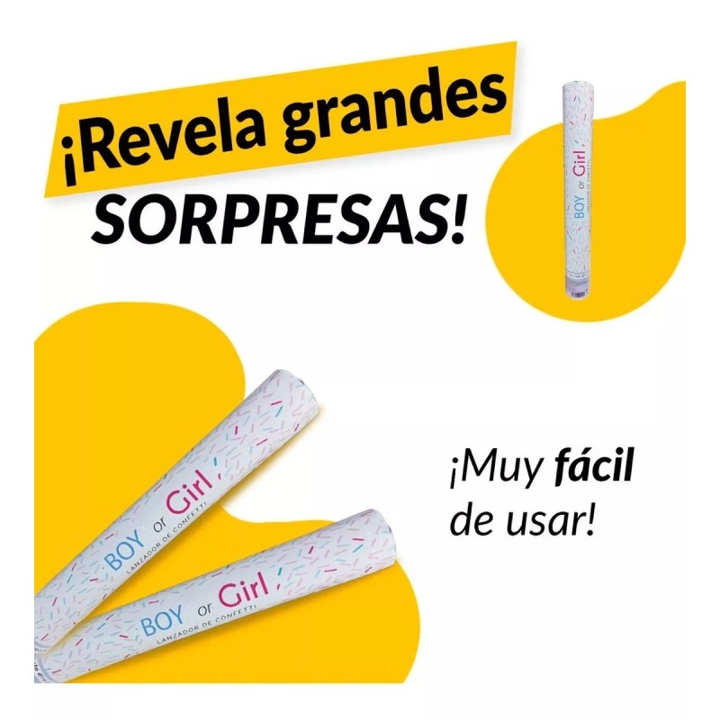 Satnam Bazuca De Confeti Chico 28cm. Revelación Género Azul O