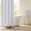 CLOROX 2-in-1 Bathroom Shower Curtain Liner, Durable Fabric, Weighted Magnets