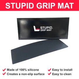 STUPID Car Tray - Grip Mat Car Tray - 100% Silicone - Adhesive Backed & Custom Molded - Black